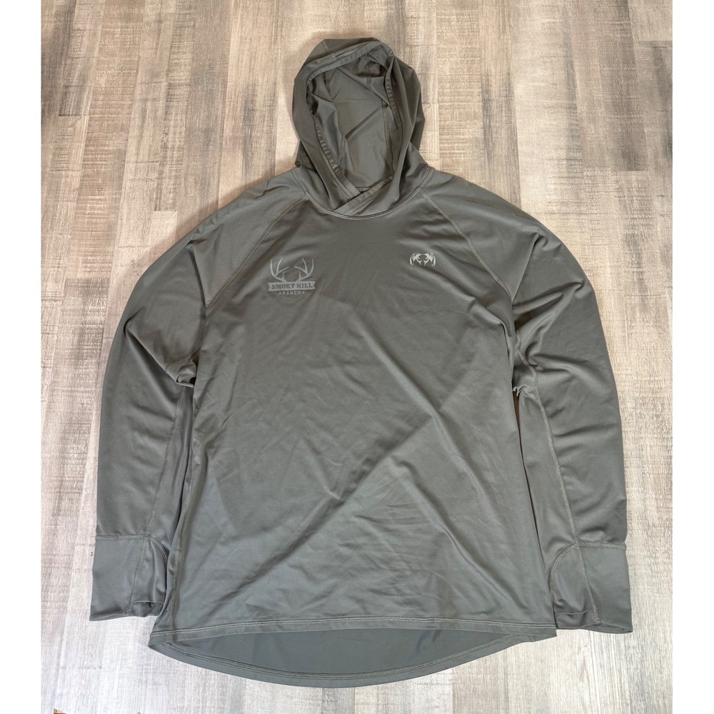 Kuiu Gila Hoodie Mens Large Gray UPF 50+ Long Sleeve Shirt Lightweight Outdoor